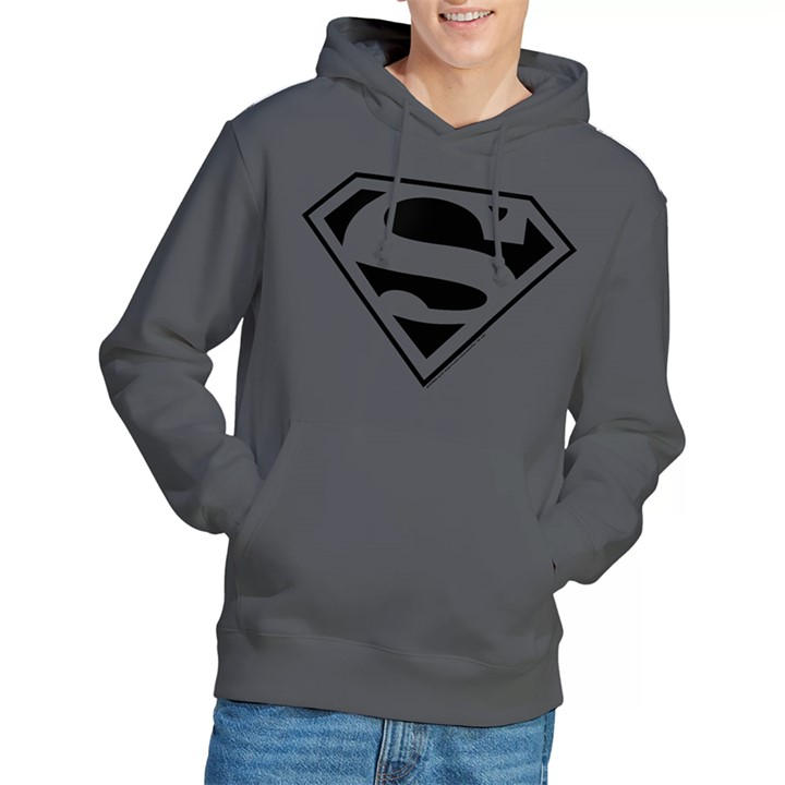 Dc Comics Men's Grey Mono Superman Hoodie Charcoal in Size 2XL, Sports Direct