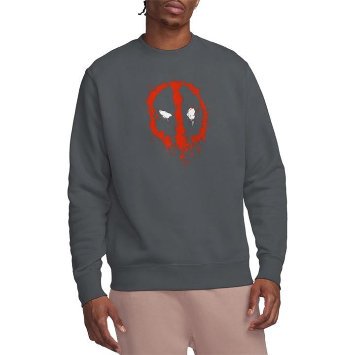 Marvel Men's Grey Deadpool Paint Logo Sweatshirt in Size M, Sports Direct
