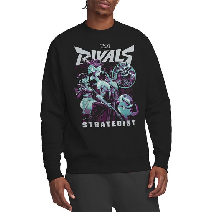 Marvel Men's Black Rivals Strategist Trend Sweatshirt in Size L, Sports Direct
