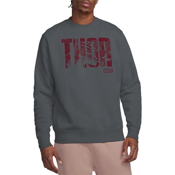 Marvel Men's Grey Thor Text Sweatshirt in Size M, Sports Direct
