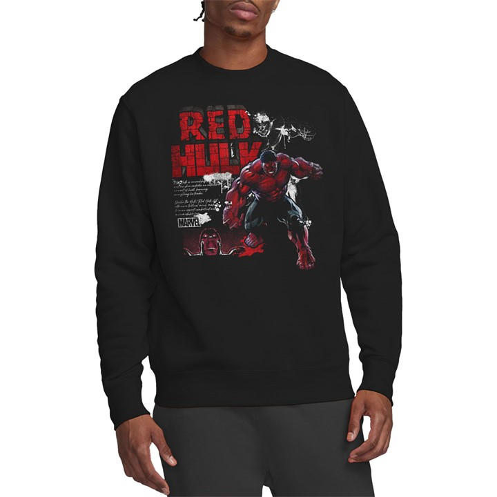 Marvel Men's Black Captain America Brave New World Red Hulk Rage Swea in Size L, Sports Direct