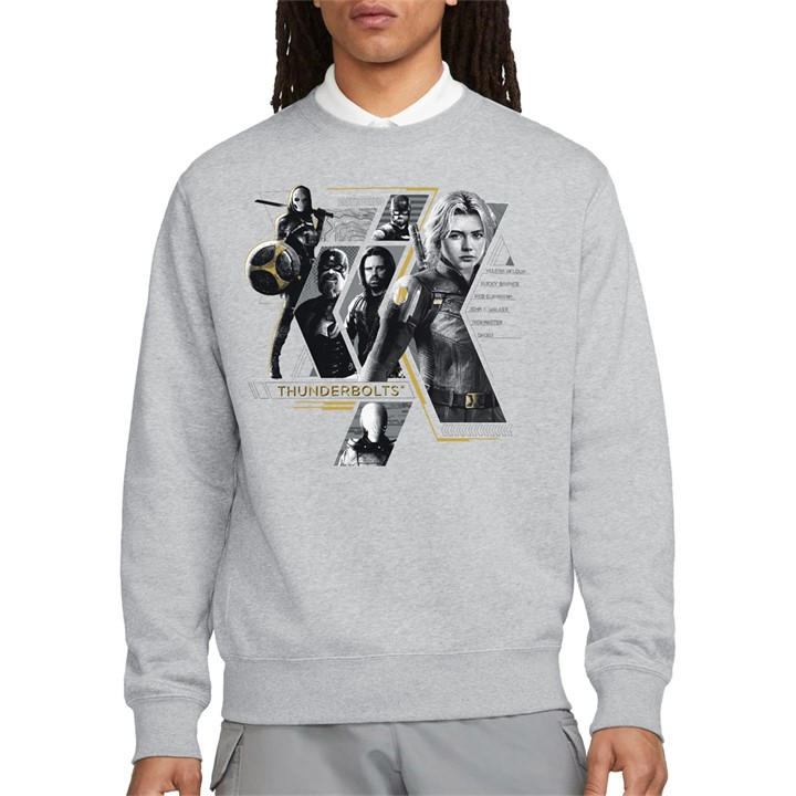 Marvel Men' Grey Thunderbolts Anti-Hero Team Sweatshirt Heather Gr in Size S, Sports Direct