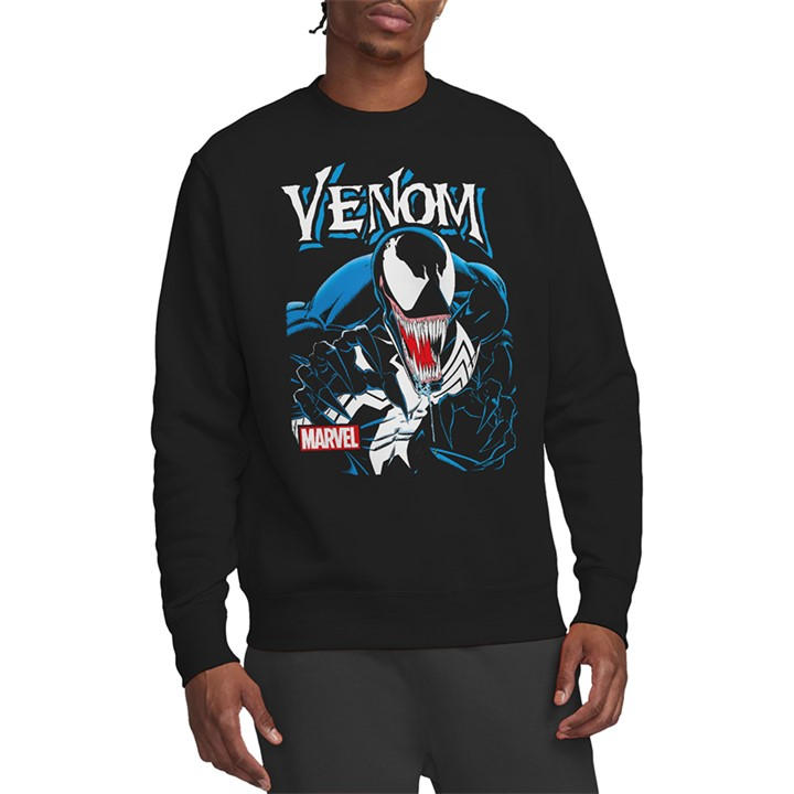 Marvel Men's Black Venom Antihero Sweatshirt in Size M, Sports Direct