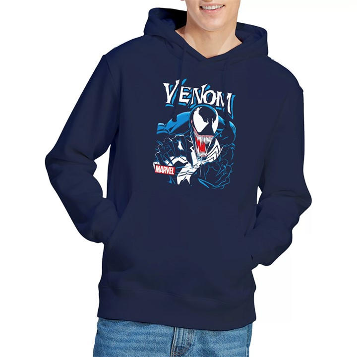 Marvel Men's Blue Venom Antihero Hoodie in Size L, Sports Direct
