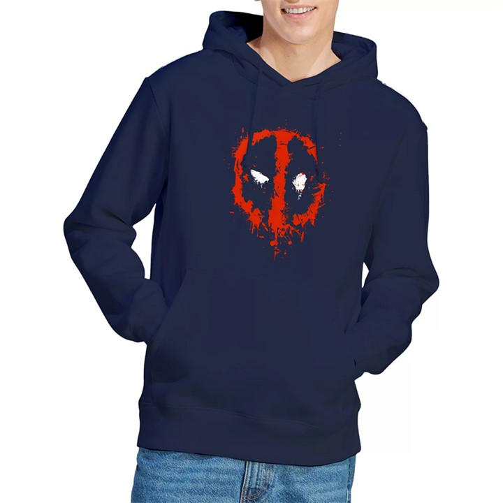 Marvel Men's Blue Deadpool Paint Logo Hoodie in Size 2XL, Sports Direct