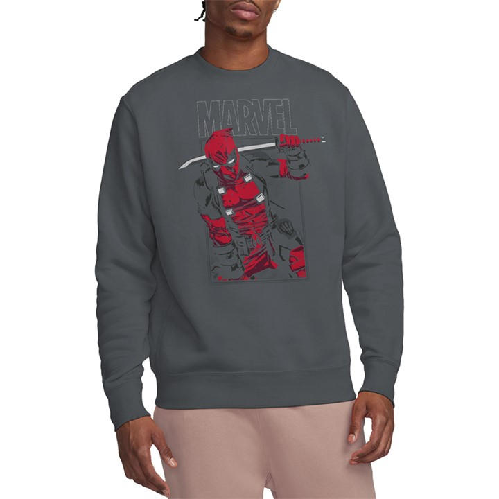 Marvel Men's Grey Deadpool Sword Sweatshirt in Size XL, Sports Direct