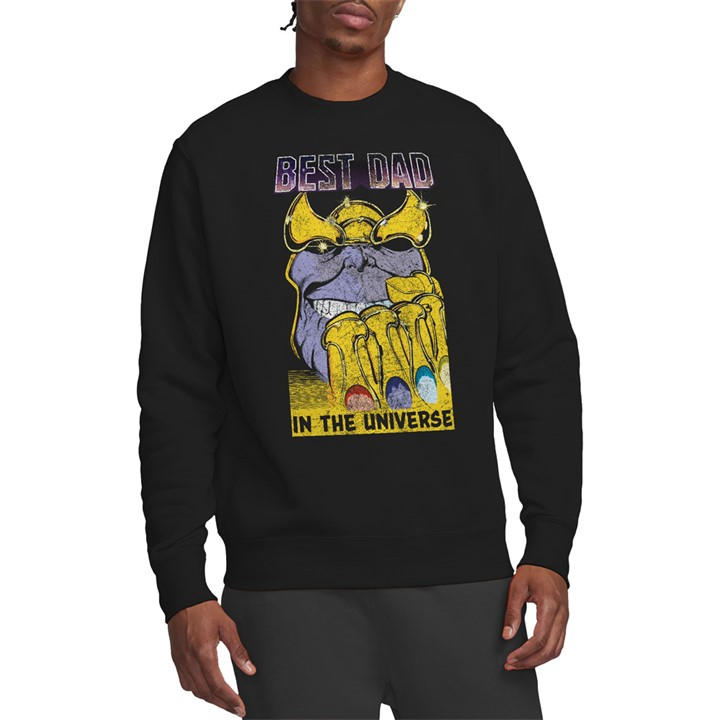 Marvel Men's Black Thanos Best Dad Universe Sweatshirt in Size XL, Sports Direct