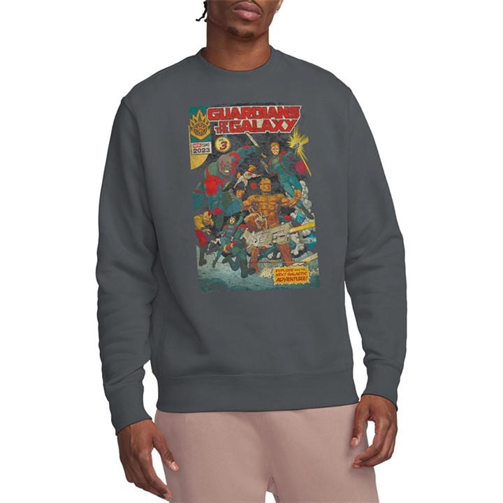 GALAXY  Men's  Gotg3 Guardians Vol 3 Sweatshirt, Football by Marvel in Size M, Sports Direct