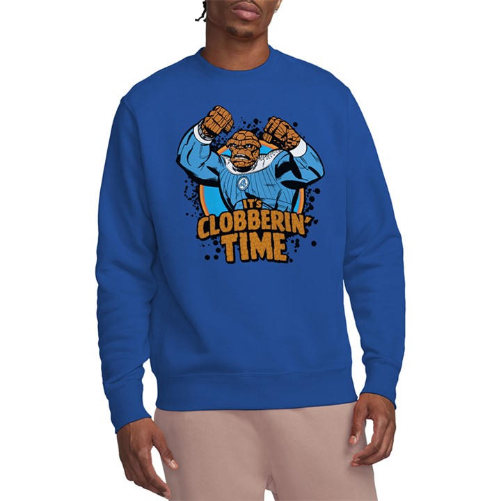 Marvel Men's Blue Fantastic Four Thing Clobberin Time Sweatshirt R in Size M, Sports Direct
