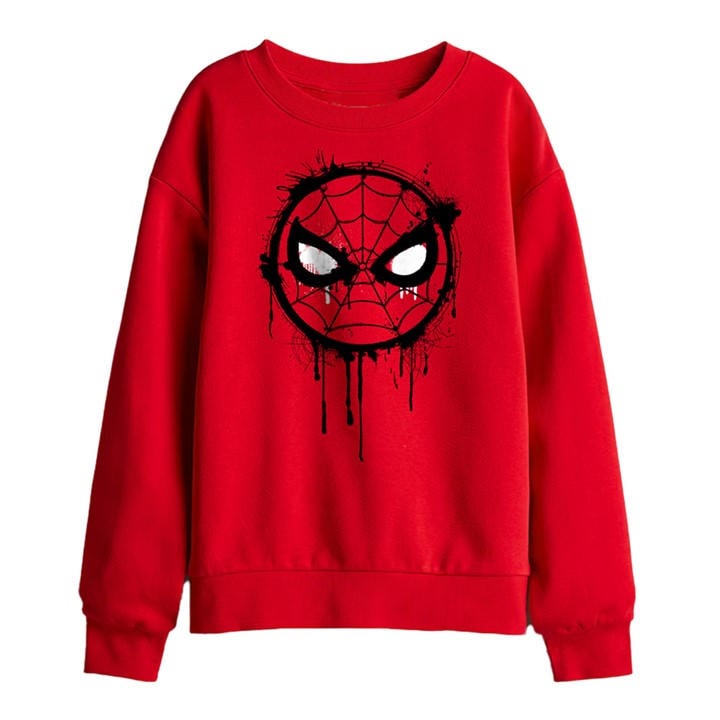 Marvel Boys Red Graff Parker Spiderman Kids Sweatshirt, Sports Direct