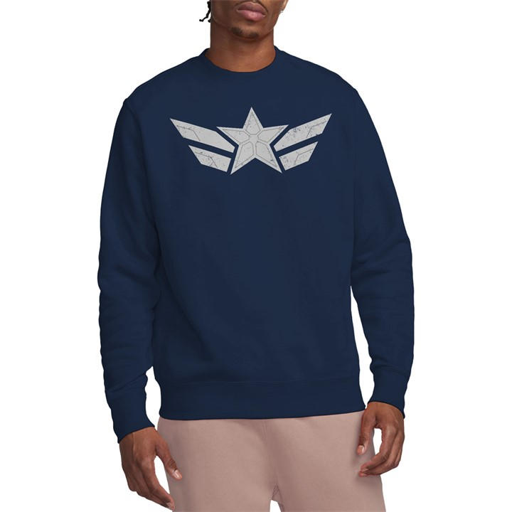 Marvel Men's Blue Captain America Brave New World Star Sweatshirt N in Size M, Sports Direct