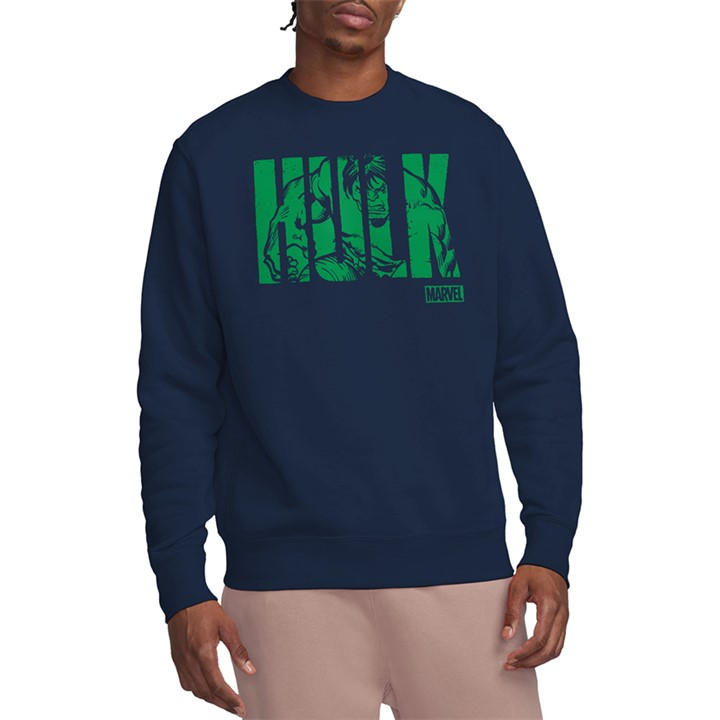 Marvel Men's Blue Hulk Text Sweatshirt in Size 2XL, Sports Direct