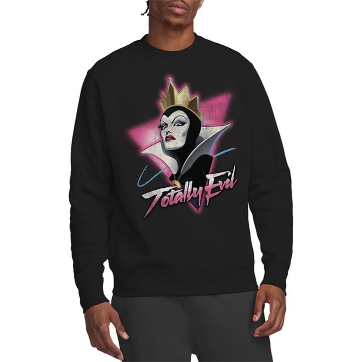 Disney Men's Black Snow White Evil Queen Totally Evil Sweatshirt Bla in Size M, Sports Direct