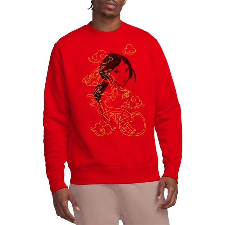 Disney Men's Red Mulan Mushu Breezy Illustration Sweatshirt in Size M, Sports Direct
