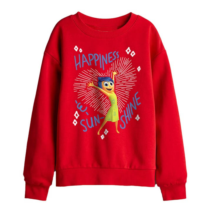 Disney Boys Red Joy Happiness Kids Sweatshirt in Size 7 - 8 Years, Sports Direct
