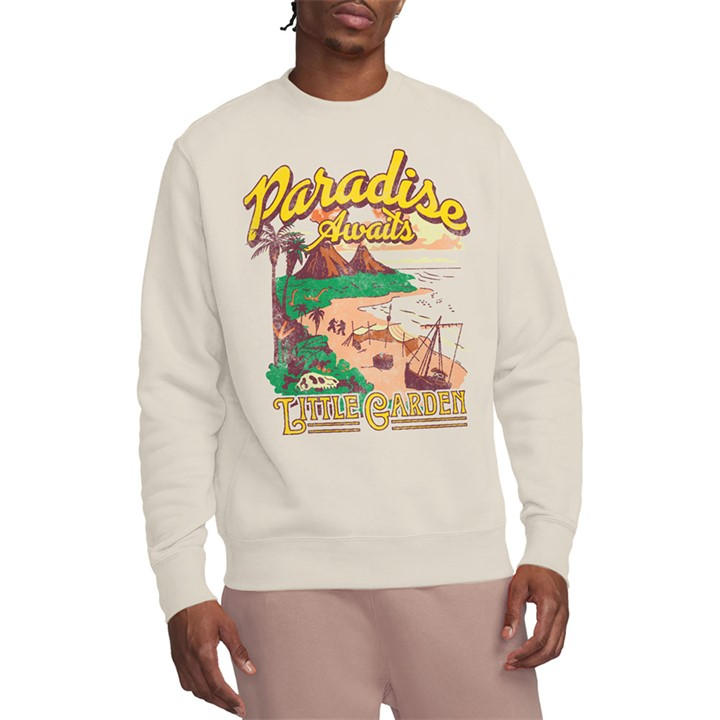 One Piece Men's Beige Paradise Awaits Little Garden Sweatshirt in Size L, Sports Direct