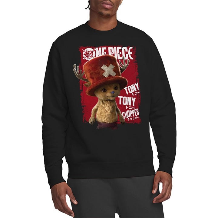 One Piece Men's Black Chopper Select Screen Sweatshirt in Size XL, Sports Direct