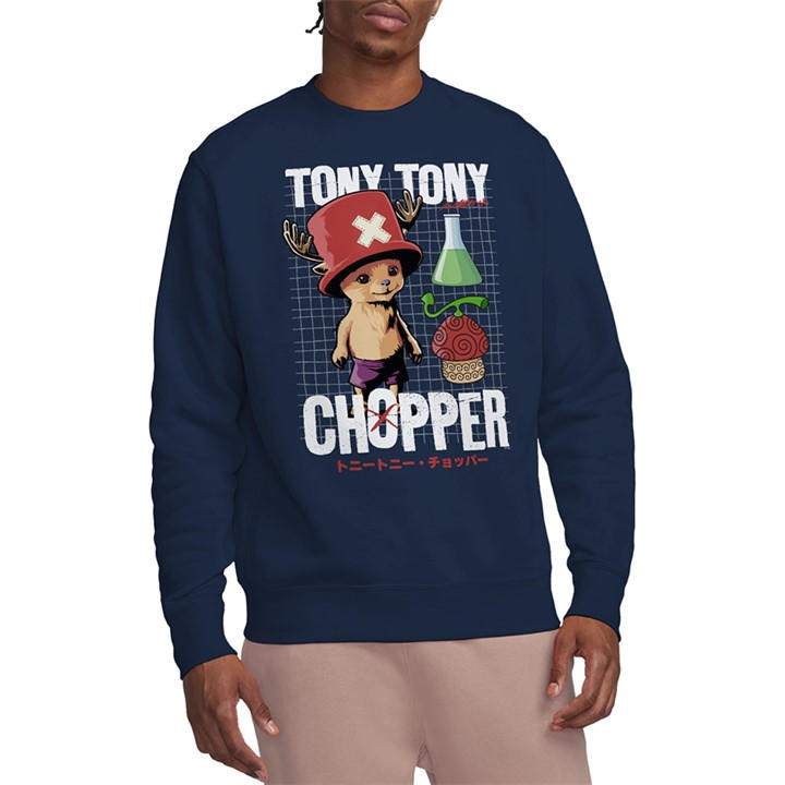 One Piece Men's Blue Chopper Schematic Sweatshirt Navy in Size XL, Sports Direct