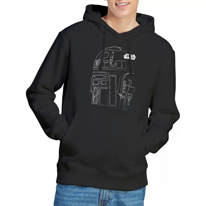 Star Wars Men's Black R2d2 Outline Hoodie in Size XL, Sports Direct
