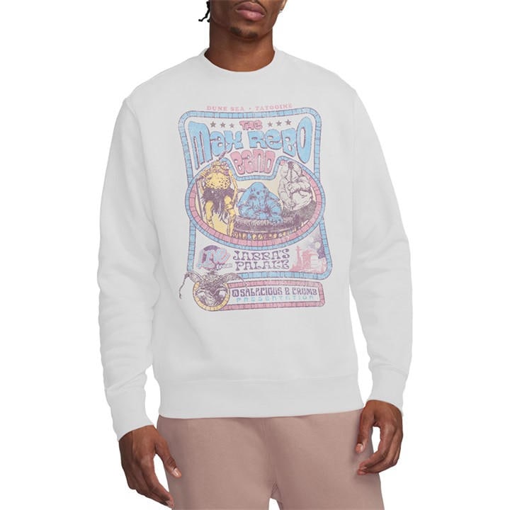 Star Wars Men's White Rotj Max Rebo Band Sweatshirt in Size M, Sports Direct