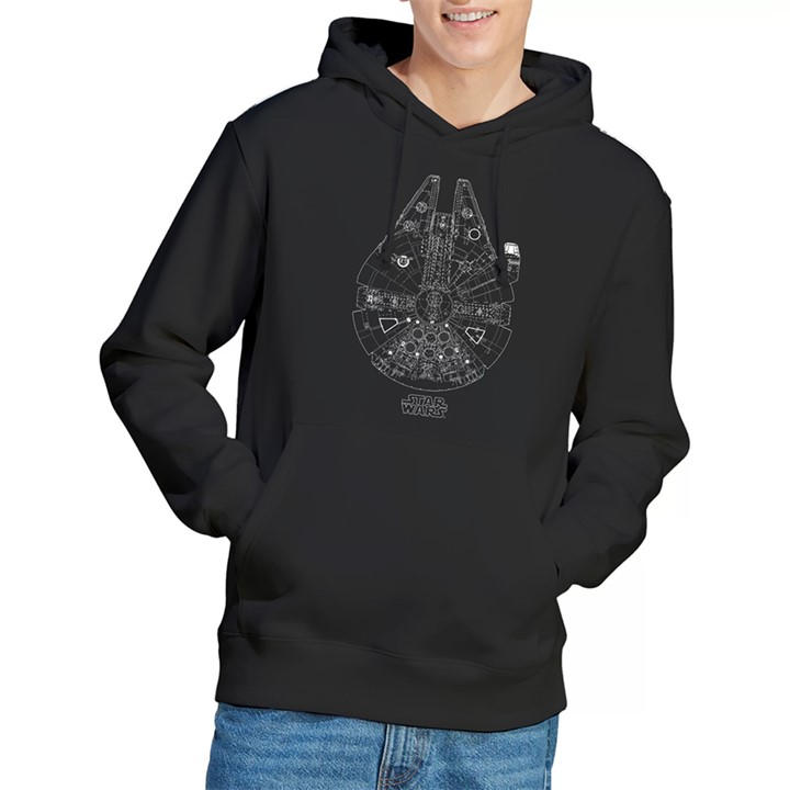Star Wars Men's Black Millenium Lines Hoodie in Size L, Sports Direct