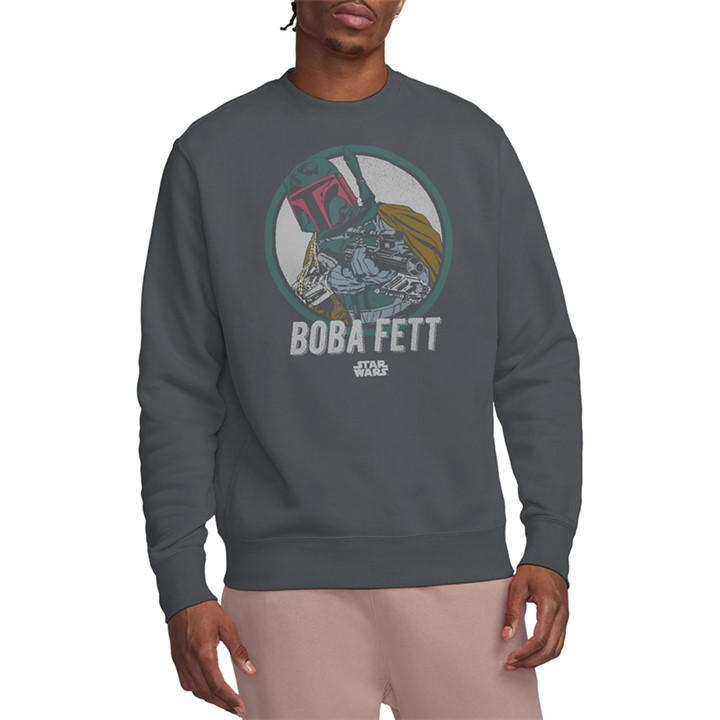Star Wars Men's Grey Retro Boba Sweatshirt in Size 2XL, Sports Direct