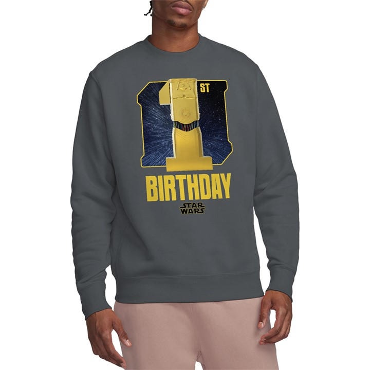 galaxy  Men's  C3po 1St Birthday Space Sweatshirt, Football by Star Wars in Size 2XL, Sports Direct