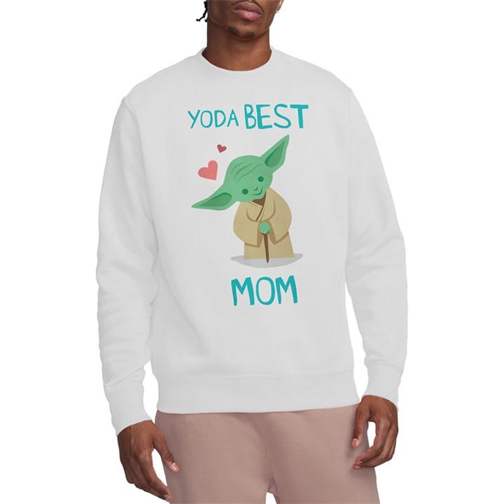 galaxy  Men's  Mothers Day Yoda Best Mom Sweatshirt Wh, Football by Star Wars in Size L, Sports Direct