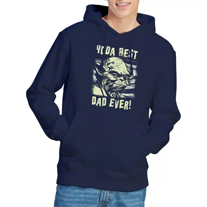 galaxy  Men's  Yoda Best Dad Comic Hoodie Navy, Football by Star Wars in Size L, Sports Direct