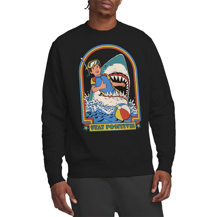 Steven Rhodes Men's Black Stay Positive Sweatshirt in Size XL, Sports Direct