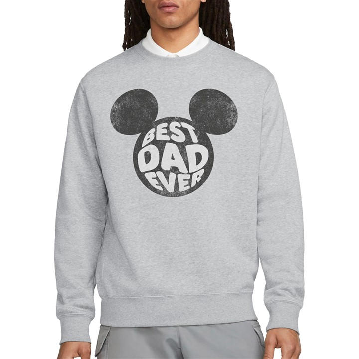 Mickey Mouse Men's Grey Best Dad Ever Sweatshirt Light in Size XL, Sports Direct