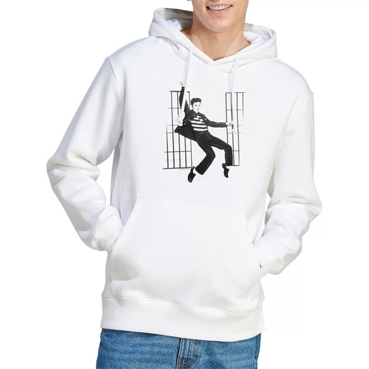 Elvis Presley Men's White Elvis Presleyjailhouse Rock Hoodie in Size XL, Sports Direct