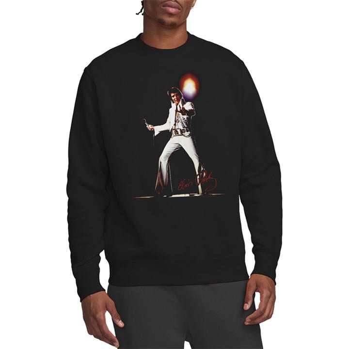 Elvis Presley Men's Black Glorious Sweatshirt in Size XL, Sports Direct