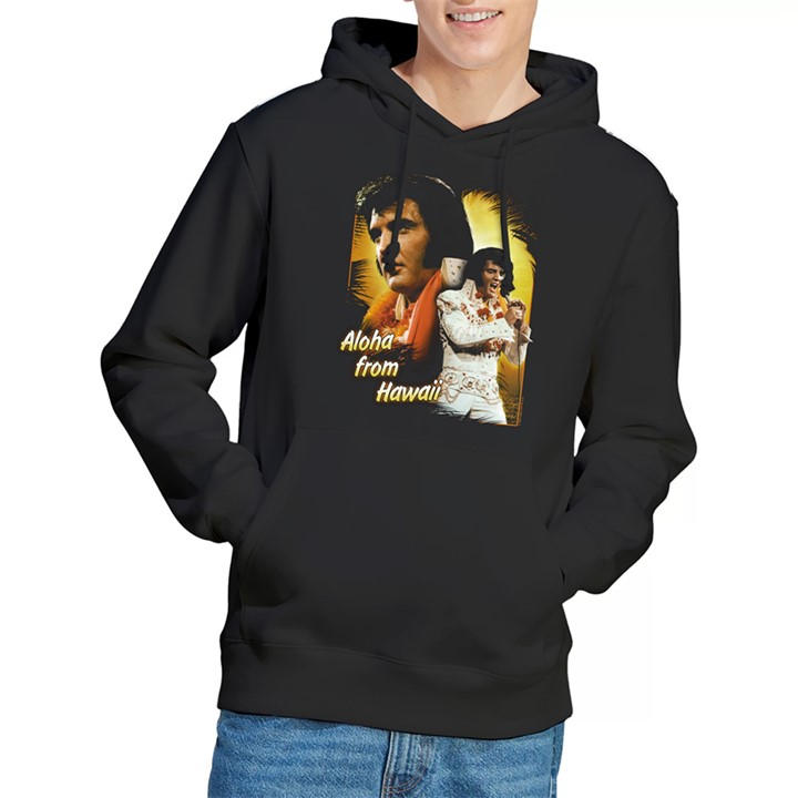 Elvis Presley Men's Black Aloha Hoodie in Size 2XL, Sports Direct