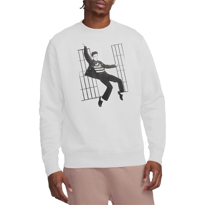 Elvis Presley Men's White Elvis Presleyjailhouse Rock Sweatshirt in Size 2XL, Sports Direct