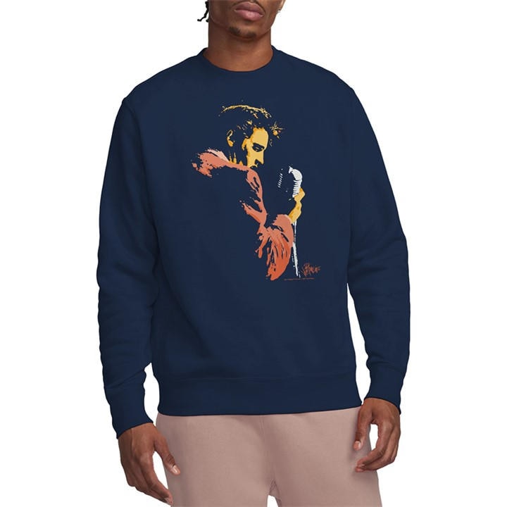 Elvis Presley Men' Blue Early Elvis Sweatshirt Navy in Size S, Sports Direct