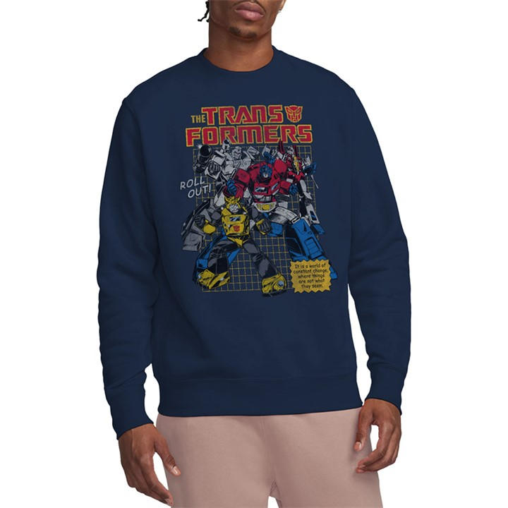 Hasbro Men's Blue Transformers World Roll Out Sweatshirt Navy in Size 2XL, Sports Direct