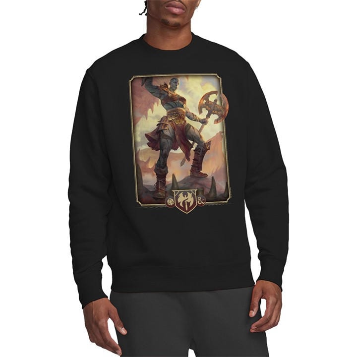 Hasbro Men's Black Dungeons & Dragons - 2024 Barbarian Key Art Sweats in Size XL, Sports Direct
