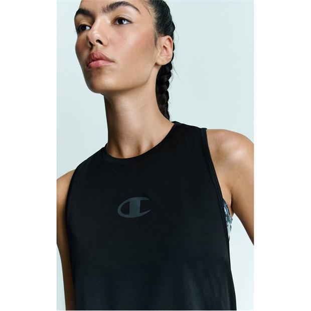 Black - Champion - Women's Short Sleeve Performance Gym Top