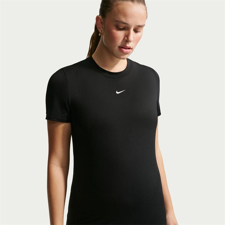 Nike Women's Black One Short Sleeve Training T-Shirt in Size 14, Sports Direct