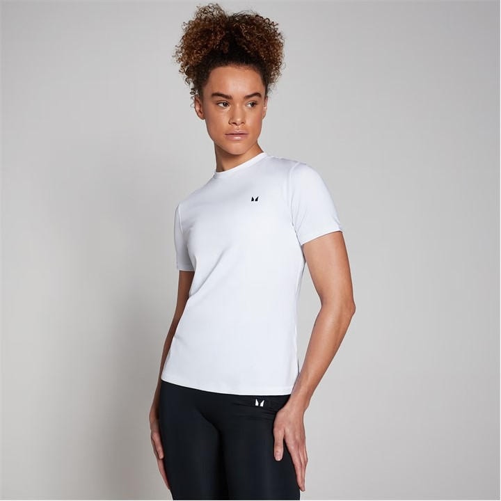 Myprotein Women's White Short-Sleeve Performance Gym Top in Size 12, Sports Direct