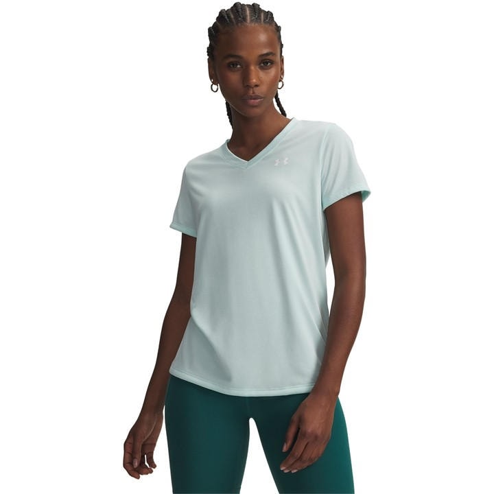 Under Armour Women's Green Tech™ V-Neck Short Sleeve in Size 12, Sports Direct