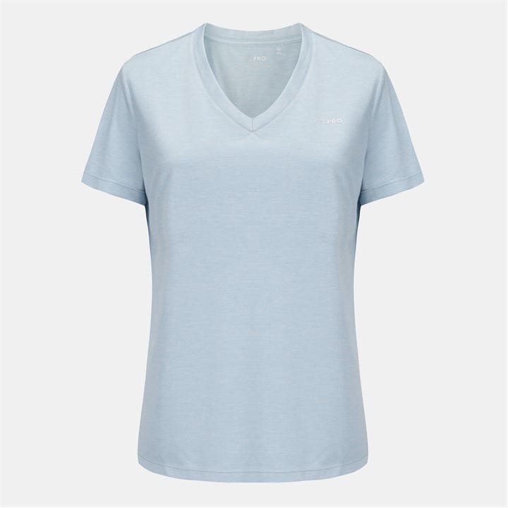 Usa Pro Women's Blue The Tech V-Neck Tee in Size 14, Sports Direct