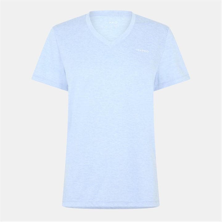 Usa Pro Women's Blue The Tech V-Neck Tee in Size 18, Sports Direct