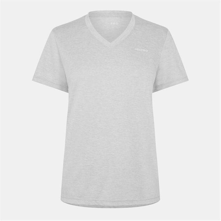 Usa Pro Women's Green The Tech V-Neck Tee in Size 14, Sports Direct