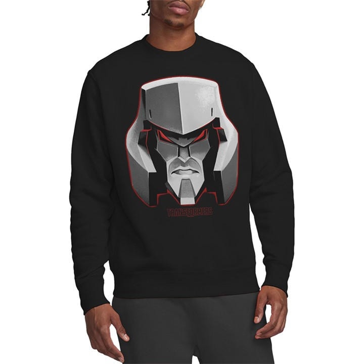 Hasbro Men's Black Transformers Generations Megatron Large Face Sweat in Size 2XL, Sports Direct