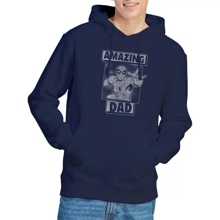 Spiderman Men's Blue Spider Man Fathers Day Amazing Dad Mono Hoodie Na in Size 2XL, Sports Direct