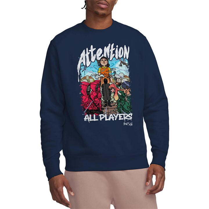 Squid Game Men's Blue - Season Three Attention Anime Sweatshi in Size L, Sports Direct