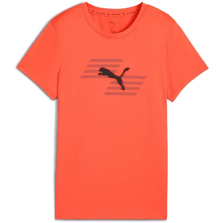 Puma Women's Red Hyrox Short-Sleeve Performance Gym Top in Size 8, Sports Direct