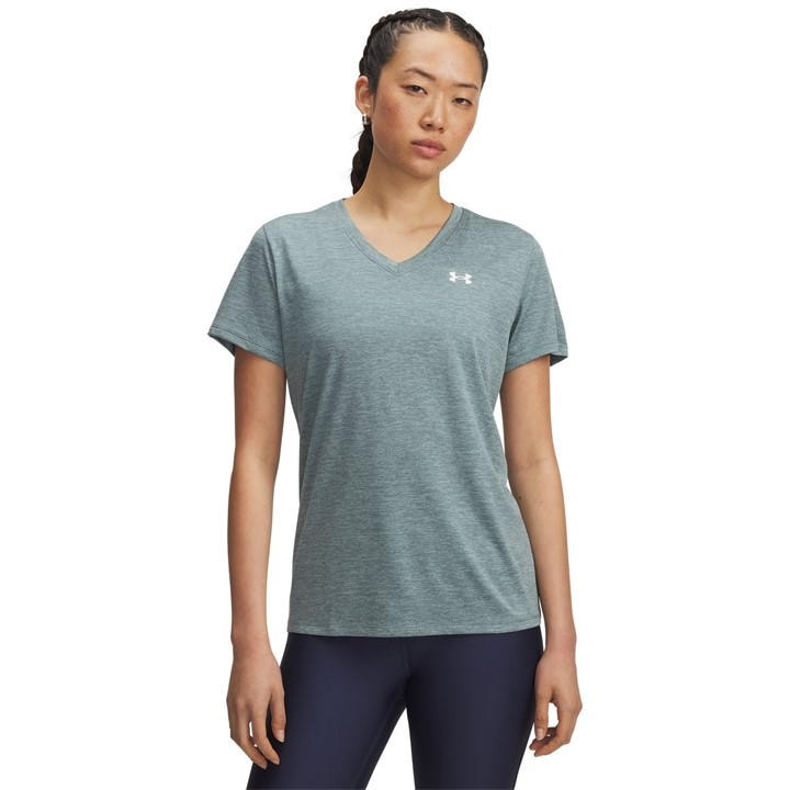 Under Armour Women's Blue Tech™ Twist V-Neck Short Sleeve in Size 16, Sports Direct